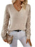 Dam V-neck Tröja med U-cut Design 0