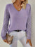 Dam V-neck Tröja med U-cut Design 11