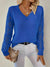 Dam V-neck Tröja med U-cut Design 3
