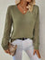 Dam V-neck Tröja med U-cut Design 4