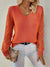 Dam V-neck Tröja med U-cut Design 7