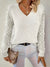 Dam V-neck Tröja med U-cut Design 8