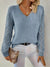Dam V-neck Tröja med U-cut Design 9