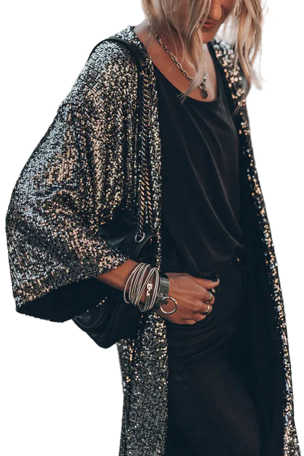 Dam Vindväst Med Paljetter Glittrande Design 0