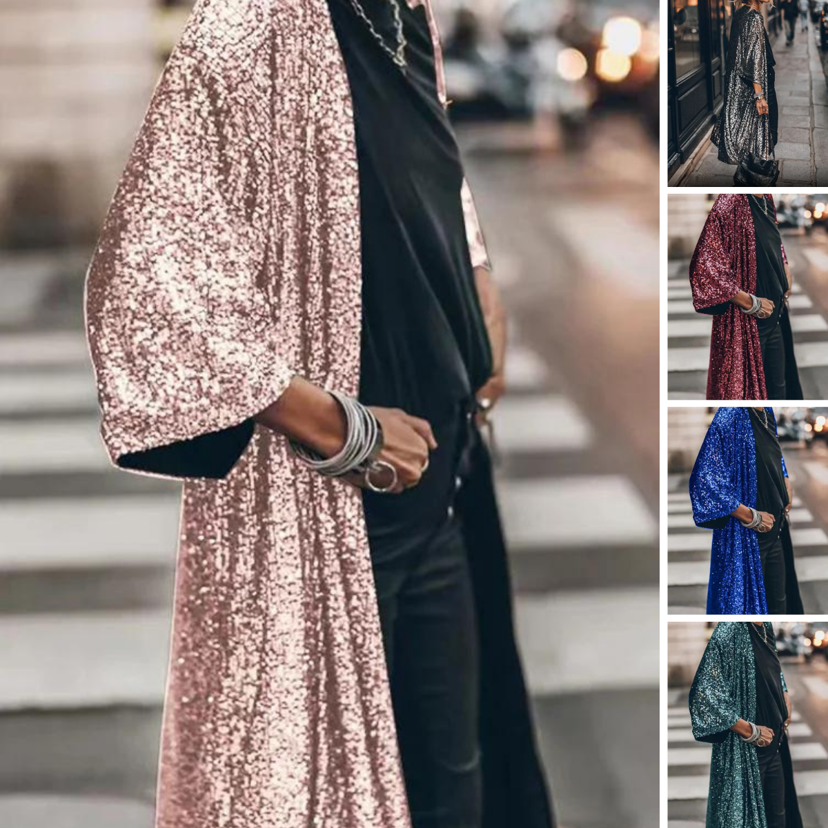 Dam Vindväst Med Paljetter Glittrande Design 1