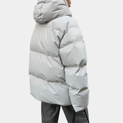 Dam Vinterjacka Puffer Modern Design Rymlig Passform 1