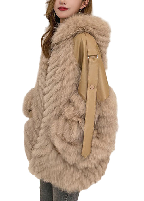 Dam Vinterjacka med Huva och Fickor i Trendig Patchwork-design 0