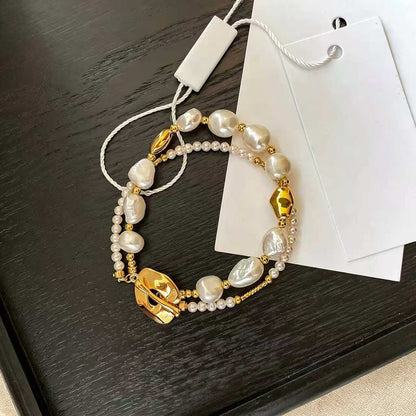 Damarmband med dubbellager och pärlberlocker 3