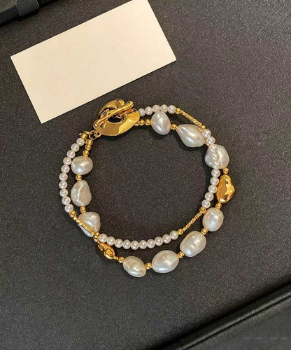 Damarmband med dubbellager och pärlberlocker 7