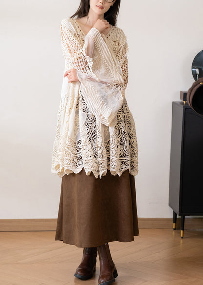 Damblus Bohemisk Stil V-hals Flare-ärm 1