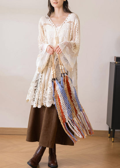 Damblus Bohemisk Stil V-hals Flare-ärm 3