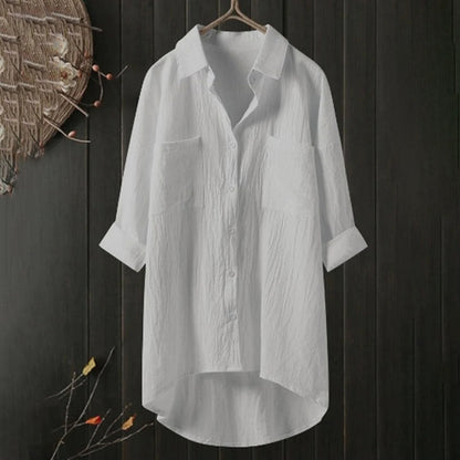 Damblus Oversize Långa Ärmar Mjuk Tyg 3