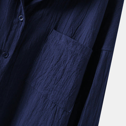 Damblus Oversize Långa Ärmar Mjuk Tyg 8
