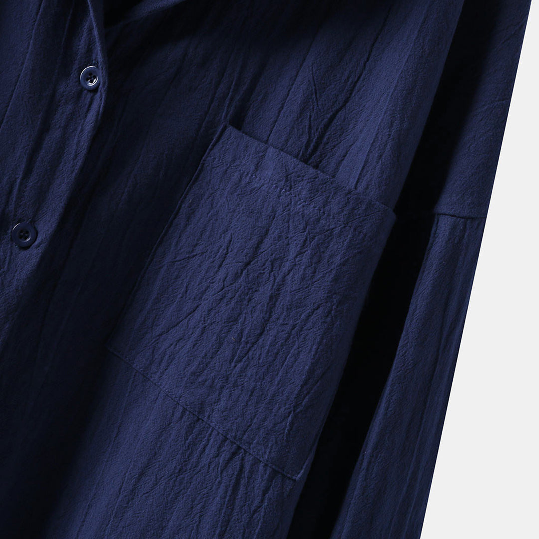 Damblus Oversize Långa Ärmar Mjuk Tyg 8