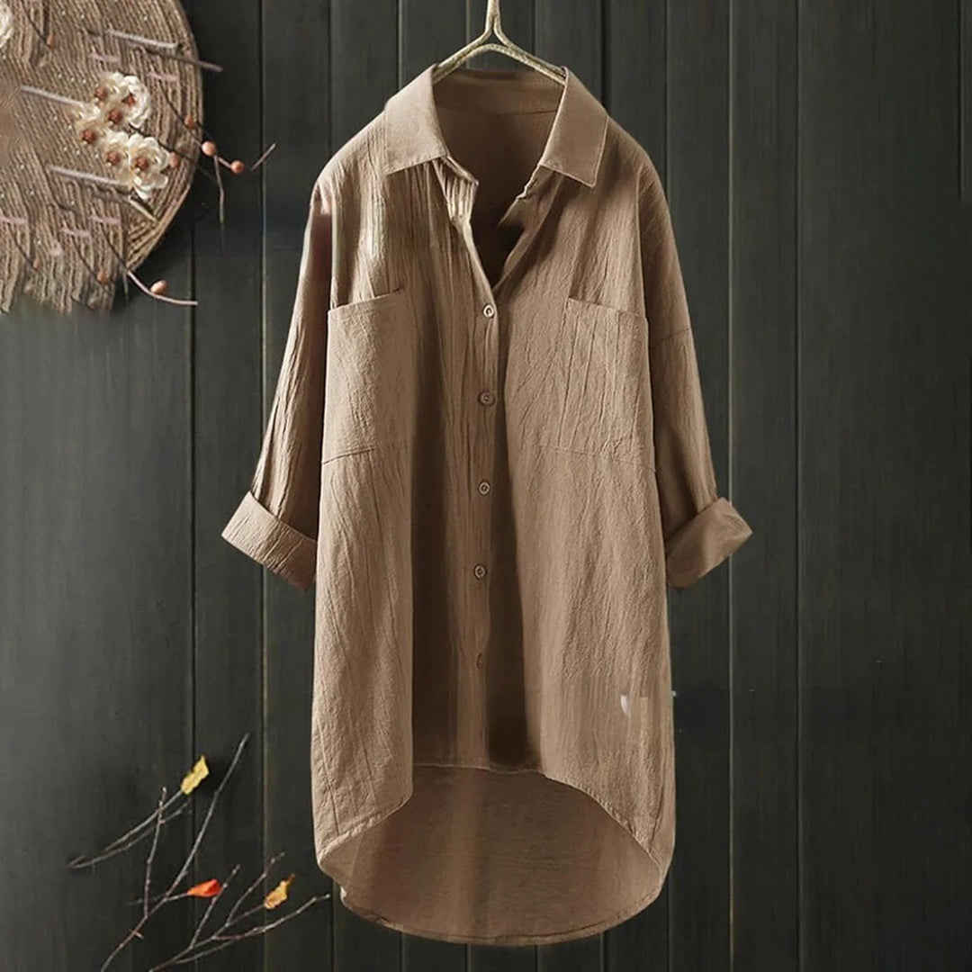 Damblus Oversize Långa Ärmar Mjuk Tyg 9