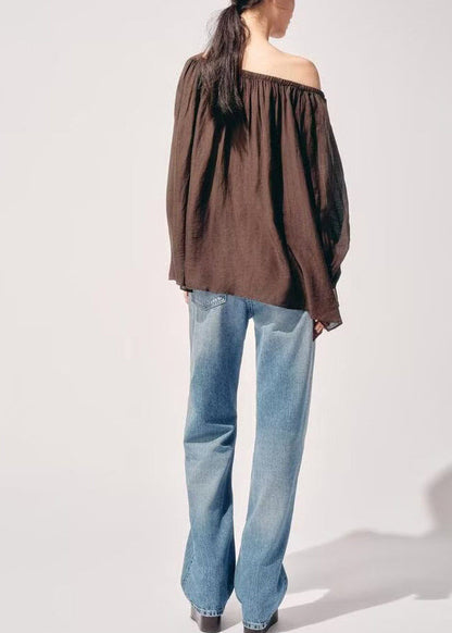 Damblus Oversized Rynkig Chiffong Sommarstil 2