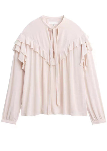 Damblus Oversized med Volang och Spetsdetaljer 4