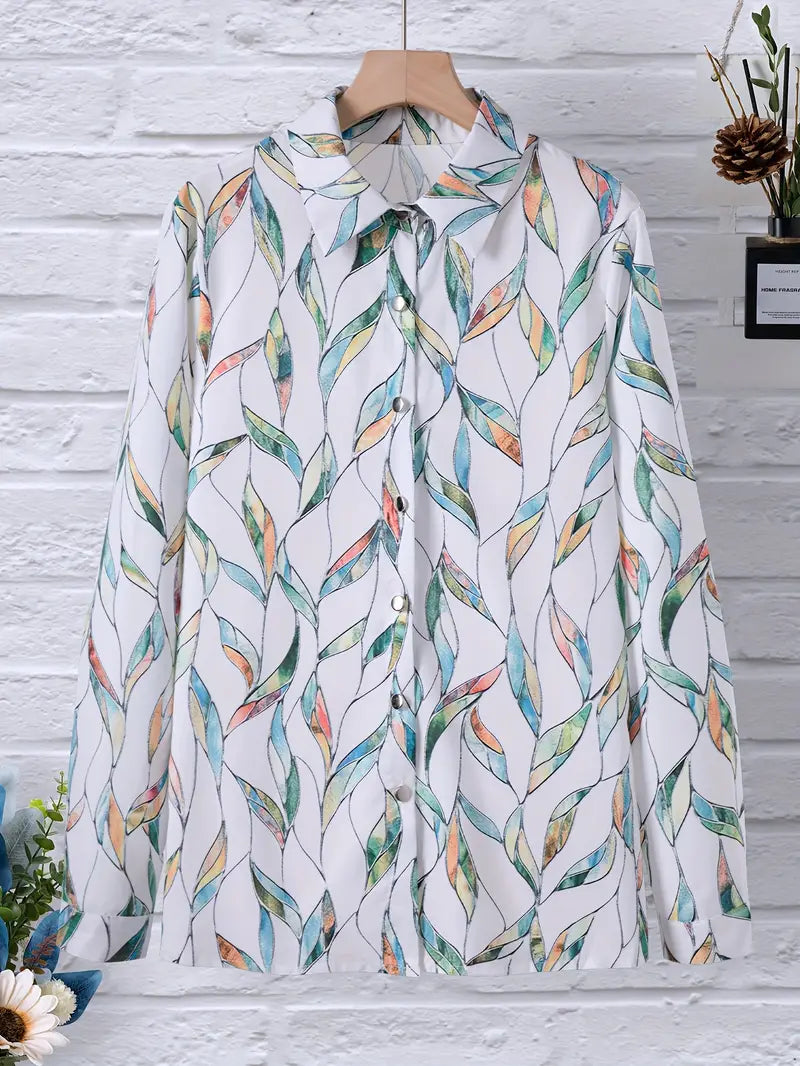 Damblus Unikt Mönster Andningsbart Material 4