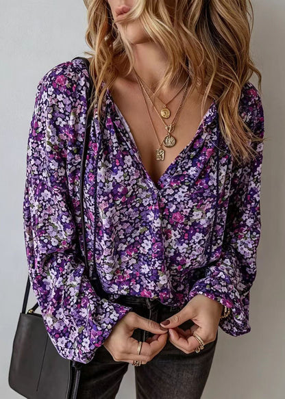 Damblus V-ringad Långärmad Loose Fit 1