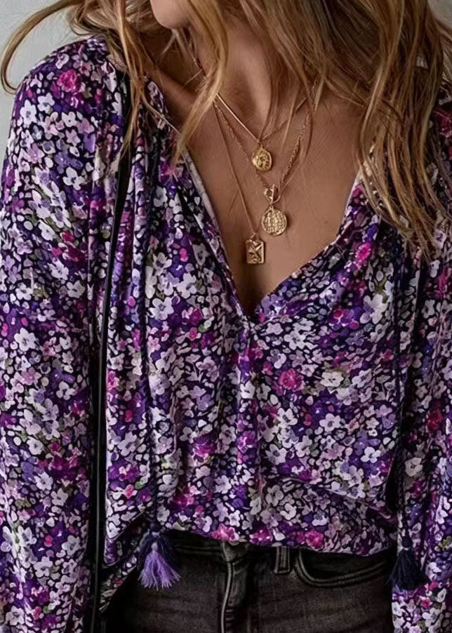 Damblus V-ringad Långärmad Loose Fit 4