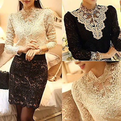 Damblus med Broderi och Meshpaneler 3