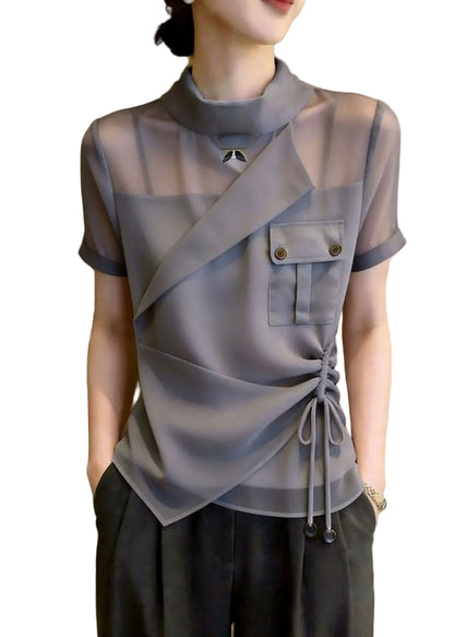 Damblus med asymmetrisk design och dragsko 0