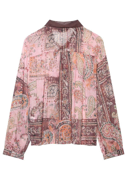 Damblus med drapering och knytning långärmad 3