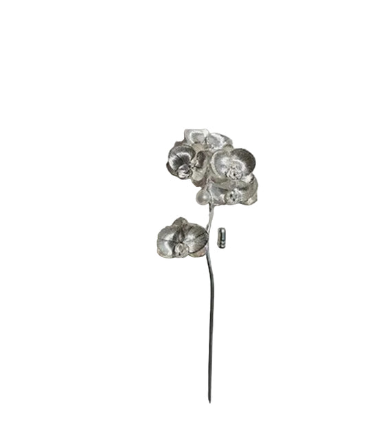 Dambrosch med Phalaenopsis-motiv i retrostil 0