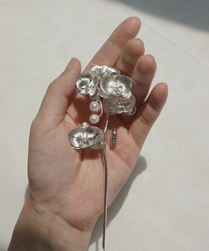 Dambrosch med Phalaenopsis-motiv i retrostil 1