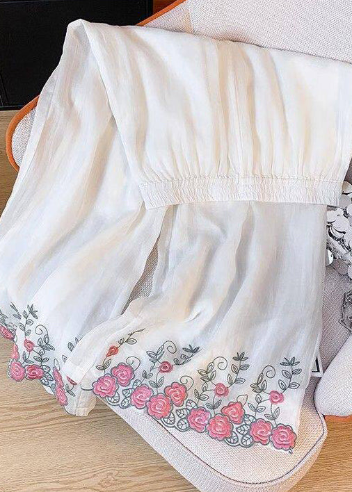 Dambyxor Bohemisk Stil Broderade Med Elastisk Midja 1