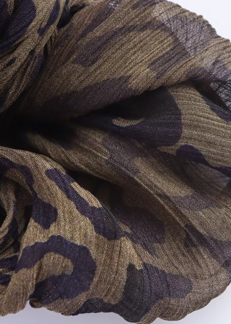 Dambyxor med leopardmönster och vid passform 2