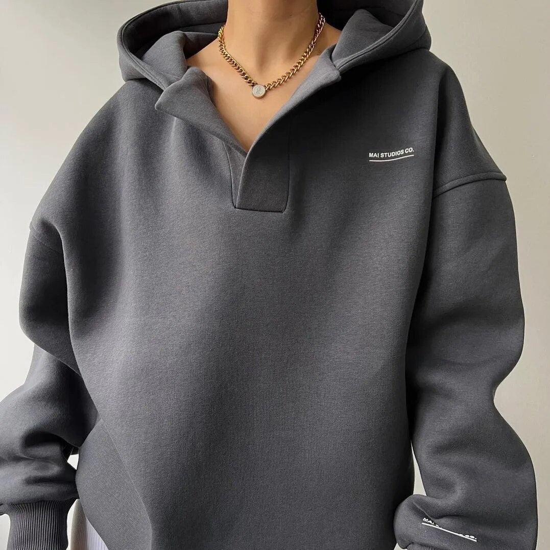Damen Kapuzenpullover Modern Design Mjuk Material 1