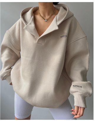 Damen Kapuzenpullover Modern Design Mjuk Material 2