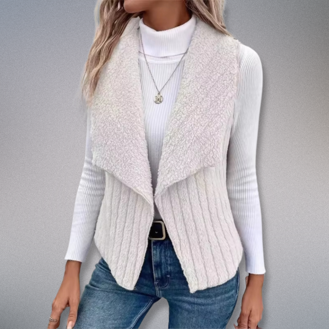 Damens Cardigan i Solid Färg med Notch Krage 5