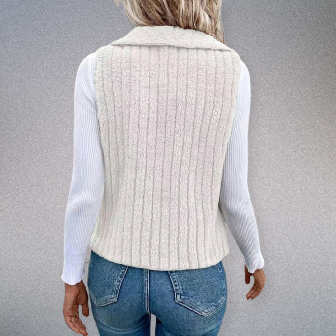 Damens Cardigan i Solid Färg med Notch Krage 6