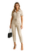 Damens Cargo Jumpsuit Slank Passform Mjuk Stretchig 0