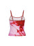Damens Crop Top Blommig Tryck Rygglös Spagettiband 2