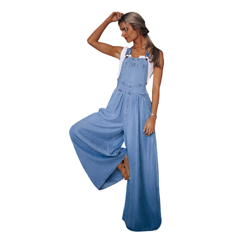 Damens Denim Jumpsuit Elegant Design 0