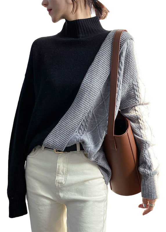 Damens Hösttröja i Patchwork Stil 0