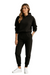 Damens Joggingpak Oversized Hoodie Mjuk Blandning av Tyg Tapered Byxor 0