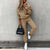 Damens Joggingpak Oversized Hoodie Mjuk Blandning av Tyg Tapered Byxor 4