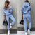 Damens Joggingpak Oversized Hoodie Mjuk Blandning av Tyg Tapered Byxor 6