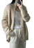 Damens Kappa i Beige med Dragkedja och Stickad Design 0