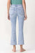 Damens Kick Flare Jeans Hög Midja Ljus Denim 4