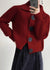 Damens Knitted Cardigan med Peter Pan Krage 3