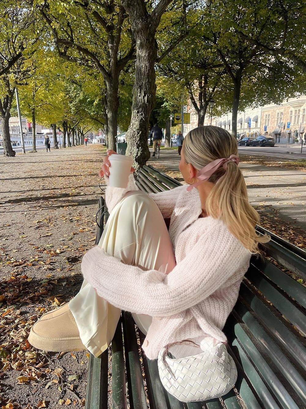 Damens Långärmad Cardigan i Avslappnad Stil 4