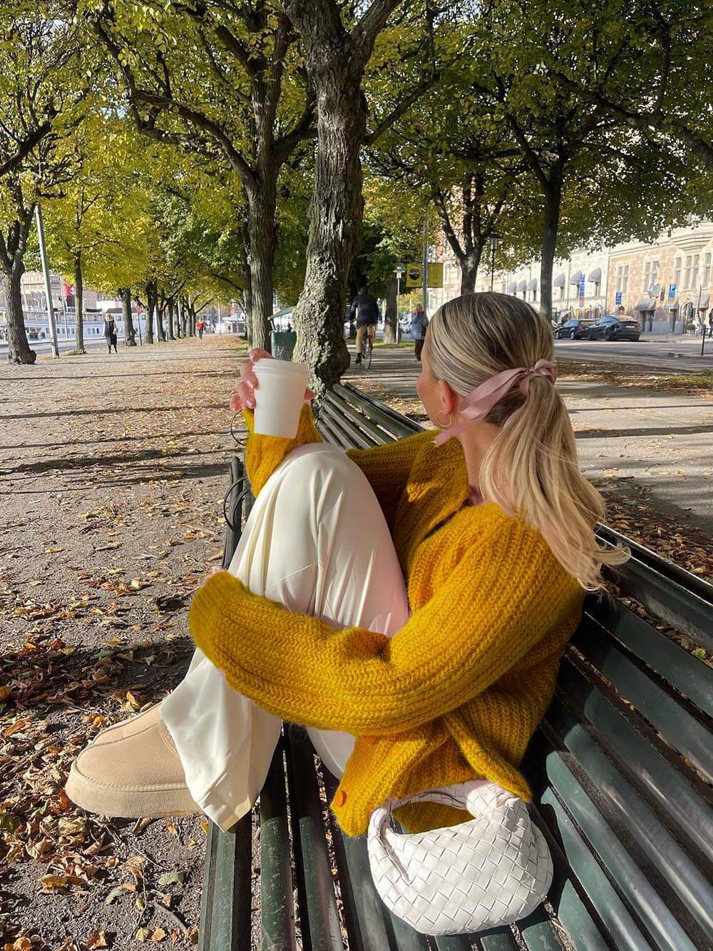 Damens Långärmad Cardigan i Avslappnad Stil 5