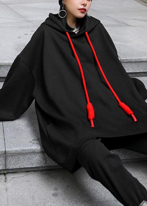 Damens Loose Fit Sweatshirt med Huva 2