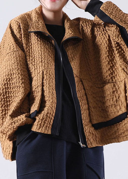 Damens Manchesterjacka Låg Hög Design med Dragkedja 1