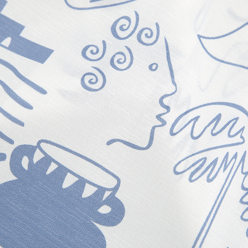 Damens Matching Set Oversized Skjorta och Avslappnade Shorts 3